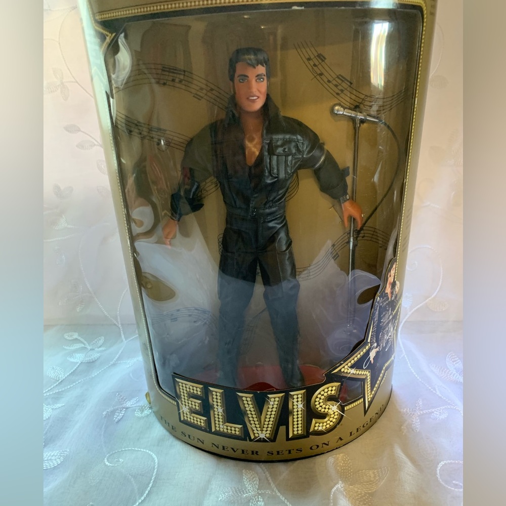 Vintage 1993 Elvis Presley '68 Comeback Special 12 inch Doll Figurine by Hasbro